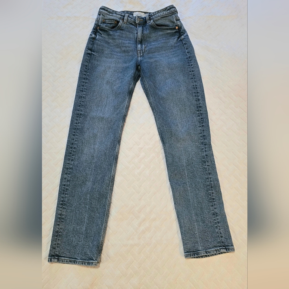 & Other Stories Slim Cut High-Rise Blue Denim Jeans Sz 28/30
